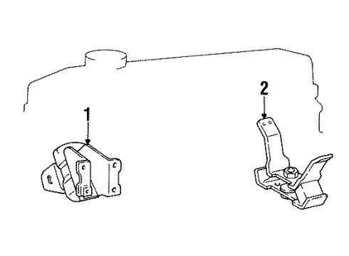 1994 Toyota 4Runner Engine & Trans Mounting Diagram 1 - Thumbnail