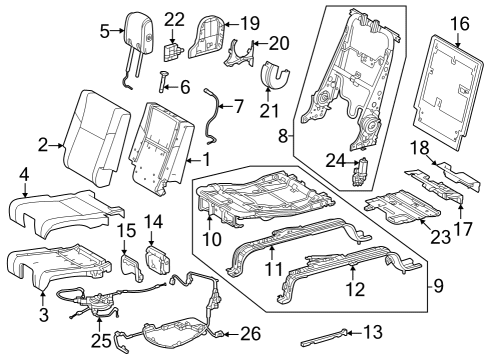 2024 Toyota Sequoia COVER SUB-ASSY, NO.2 Diagram for 79022-0C100-C2