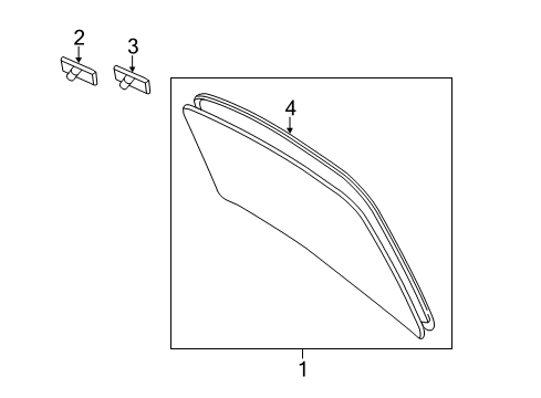 2008 Toyota Camry Back Glass Diagram