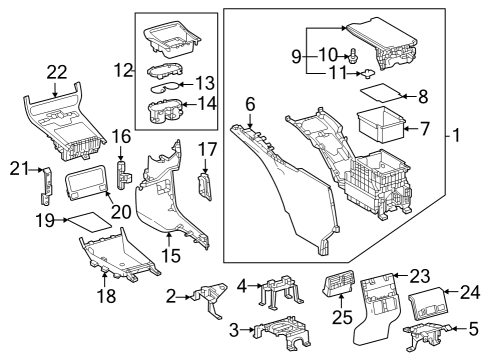 2023 Toyota bZ4X ARMREST ASSY, RR CON Diagram for 58920-42050-B3