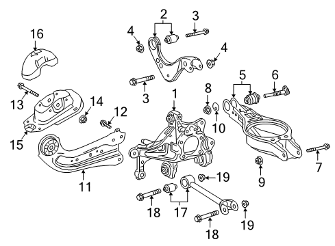 2024 Toyota Camry Rear Suspension Diagram