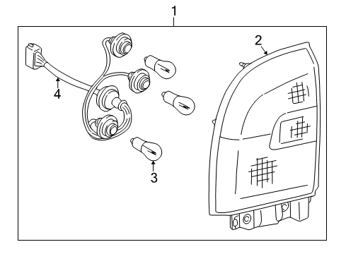 1997 Toyota RAV4 Tail Lamps Diagram