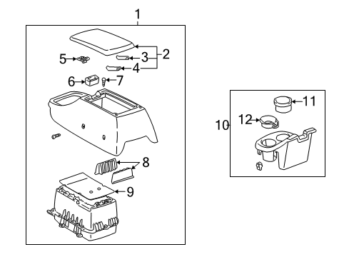 2004 Toyota Tundra Center Console Diagram