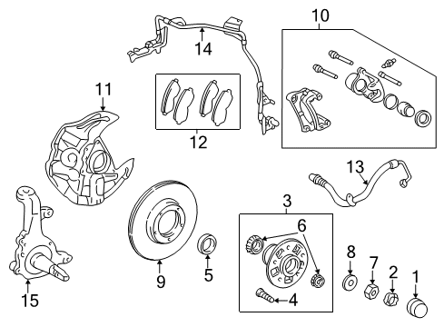 2004 Toyota Tacoma Front Brakes Diagram 3 - Thumbnail