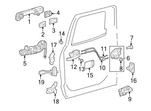 2024 Toyota Sequoia CABLE ASSY, RR DOOR Diagram for 69730-0C090