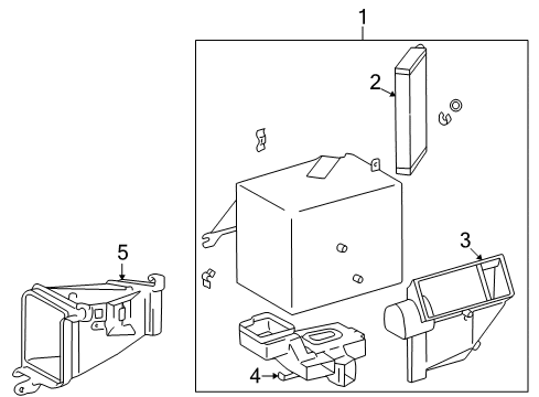 2000 Toyota Corolla Unit Sub-Assy, Heater Radiator Diagram for 87107-02050