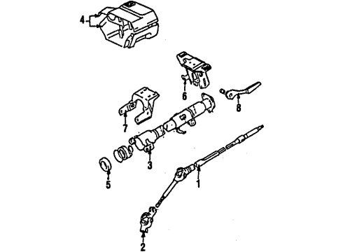 1985 Toyota MR2 Shaft Sub-Assy, Steering Main Diagram for 45210-17010