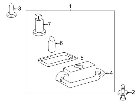 1997 Toyota Camry Socket And Wire, License Plate Lamp Diagram for 81275-AA010