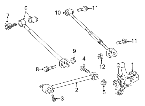 2015 Toyota Avalon Rear Suspension Components, Stabilizer Bar Diagram 1 - Thumbnail