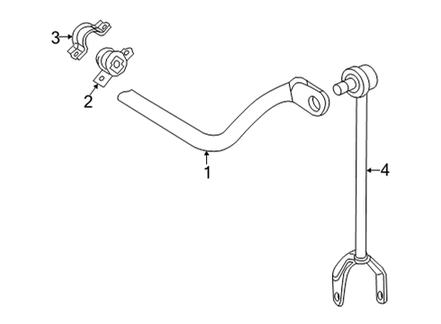 2023 Toyota Mirai Stabilizer Bar & Components - Rear Diagram