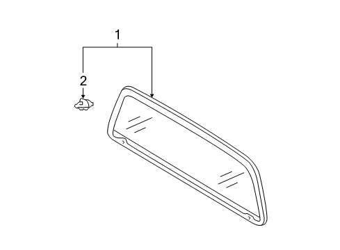 2008 Toyota Tundra Back Glass & Hardware, Reveal Moldings Diagram