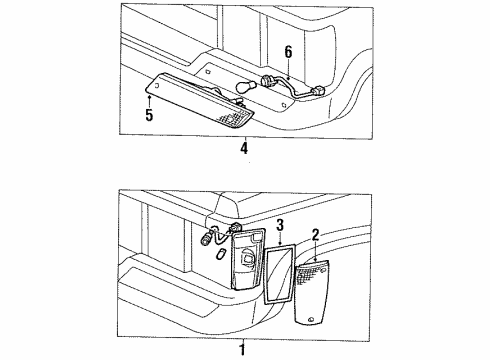 1988 Toyota Land Cruiser Park & Signal Lamps Diagram