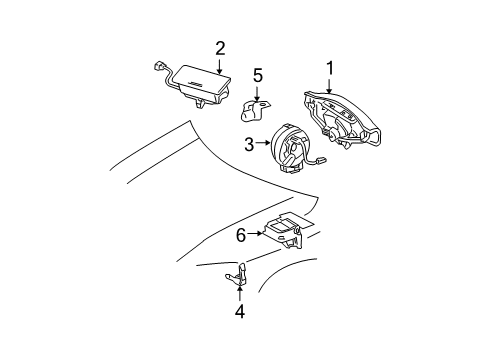 2004 Scion xB Air Bag Components Diagram