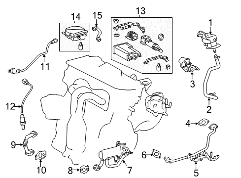 2016 Toyota Avalon EGR System, Emission Diagram