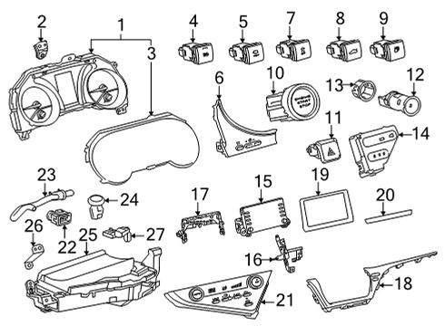 2022 Toyota Camry Instruments & Gauges Diagram 2 - Thumbnail