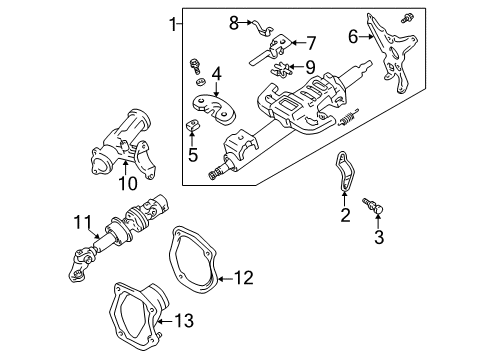 1999 Toyota Solara Seal, Main Shaft Lower Dust Diagram for 45292-06010