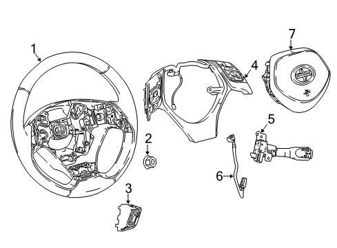 2018 Toyota C-HR Cover, Steering WHEE Diagram for 45186-10020-C1