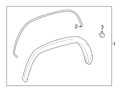 2023 Toyota Tundra Exterior Moldings  Diagram 1 - Thumbnail