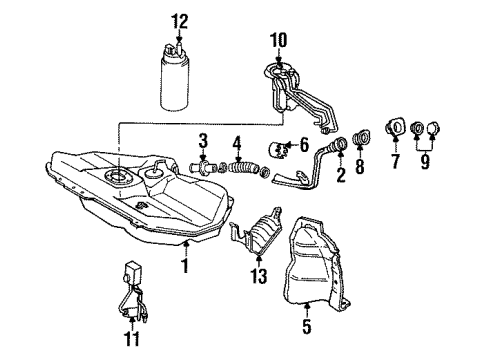 1992 Toyota Paseo Cable Assy, Accelerator Control Diagram for 78180-16340