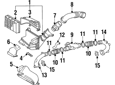 1998 Toyota Supra Air Intake Diagram 1 - Thumbnail