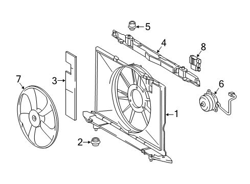 2016 Scion iM Shroud, Fan, NO.2 Diagram for 16712-22041