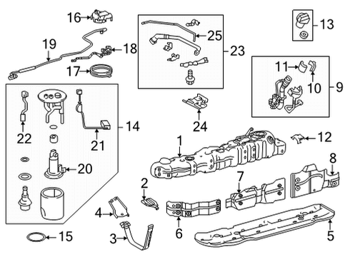 2022 Toyota Tundra PIPE ASSY, FUEL TANK Diagram for 77210-0C010