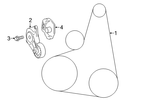 2022 Toyota Camry Belts & Pulleys, Cooling Diagram 2 - Thumbnail