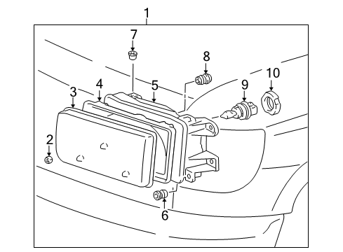 1998 Toyota 4Runner Bulbs Diagram