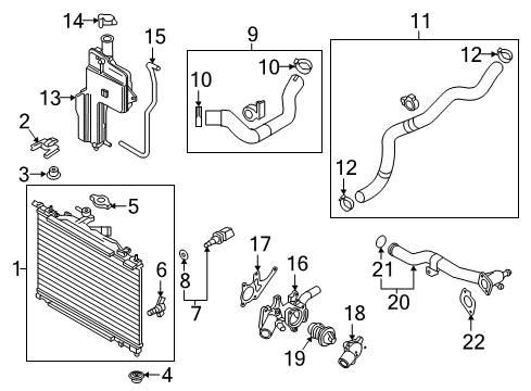 2016 Scion iA Hose, Radiator, NO.1 Diagram for 16571-WB001