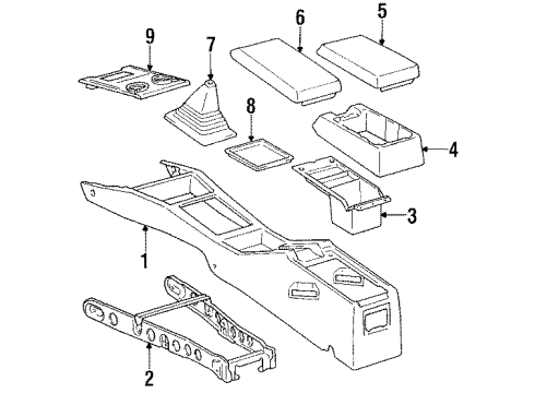 1988 Toyota Camry Console Diagram