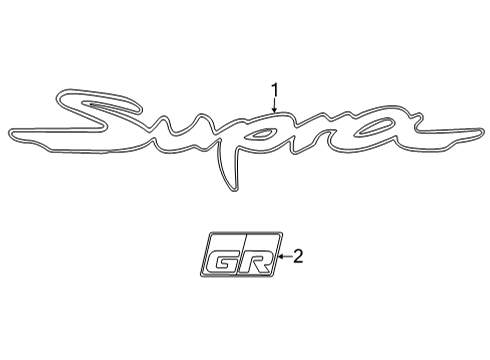 2021 Toyota GR Supra Exterior Trim - Rear Bumper Diagram