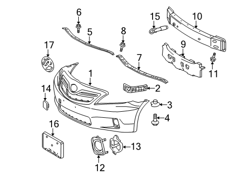 2010 Toyota Camry Front Bumper Diagram 2 - Thumbnail