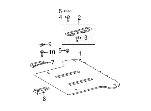 2006 Toyota 4Runner Anchor Plate, Fawn, Rear Diagram for 61514-60030-E0