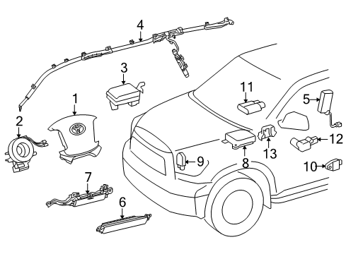 2018 Toyota Sequoia Air Bag Assembly, Front Sea Diagram for 73910-0C110