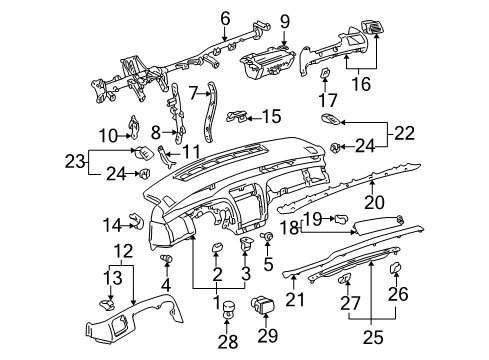 2002 Toyota Avalon Automatic Temperature Controls Diagram 1 - Thumbnail