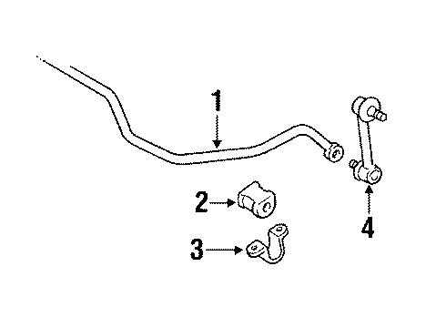 1985 Toyota Camry Bracket, STABILIZER Diagram for 48832-32010