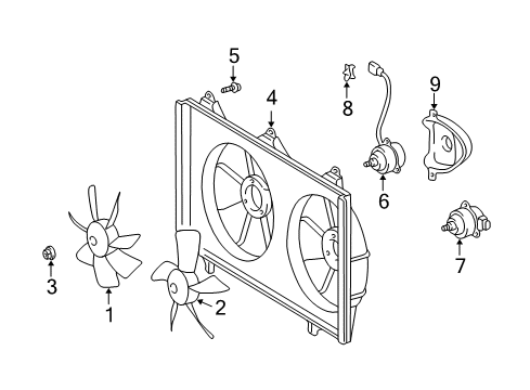 2007 Toyota Solara Cooling System, Radiator, Water Pump, Cooling Fan Diagram 1 - Thumbnail