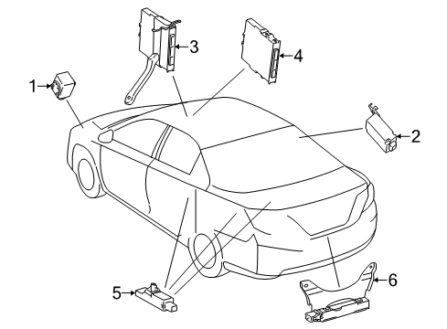 2013 Toyota Camry Transmitter Sub-Assembly Diagram for 89904-06140