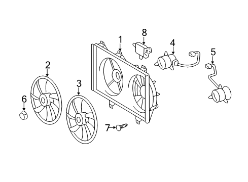 2016 Toyota Avalon Cooling System, Radiator, Water Pump, Cooling Fan Diagram 2 - Thumbnail