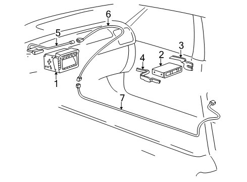 2003 Toyota Land Cruiser Antenna Assembly, Front Diagram for 86860-60080