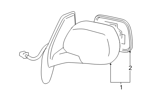 2006 Toyota Highlander Outside Mirrors Diagram 2 - Thumbnail