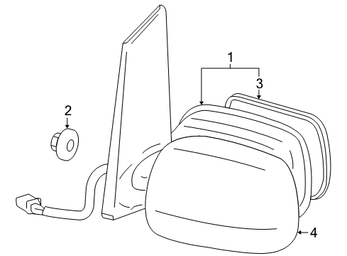 2008 Toyota Prius Outer Mirror Cover, Left Diagram for 87945-68010-E0