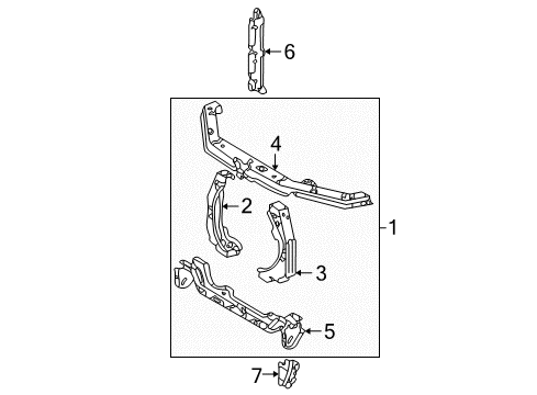 2004 Toyota Avalon Radiator Support Diagram