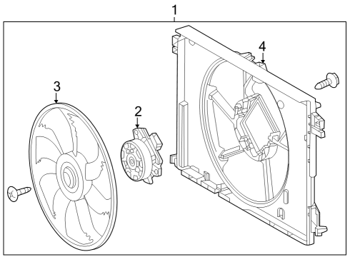 2023 Toyota Highlander FAN ASSY, W/MOTOR Diagram for 16360-F0110