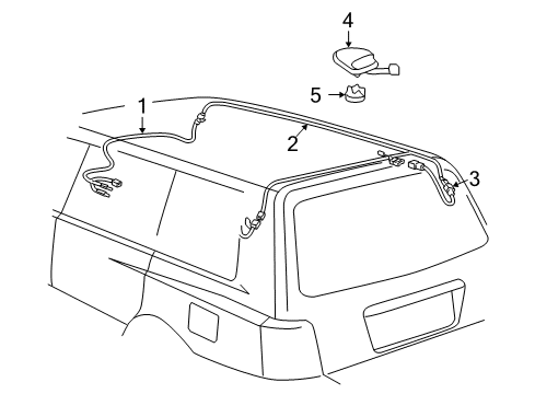 2009 Toyota Highlander Antenna Assembly, SATELL Diagram for 86960-48010-B0