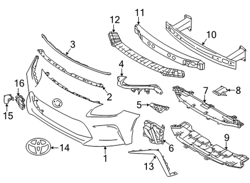 2022 Toyota GR86 ENR ABSORB LWR F Diagram for SU003-09221