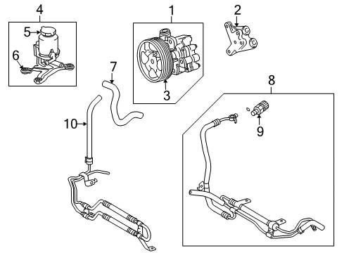 2009 Toyota Sequoia Pump Assembly, VANE Diagram for 44310-0C100