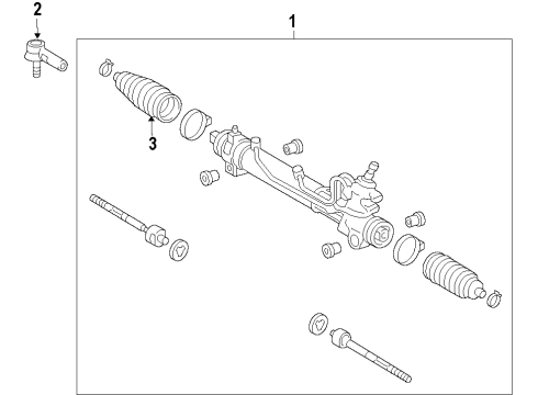 2016 Toyota Sienna Steering Column & Wheel, Steering Gear & Linkage Diagram