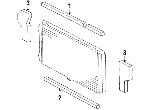 1986 Toyota Van Radiator & Components Diagram