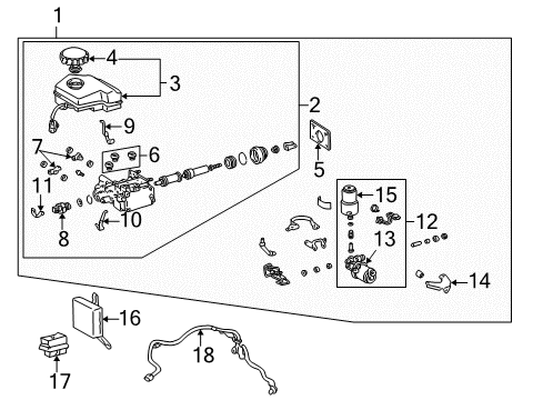 2001 Toyota 4Runner Bracket, Brake ACTUATOR Diagram for 44591-60030